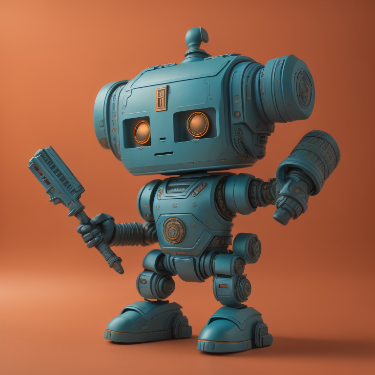 Decorative: Robot holding tools Midjourney created image